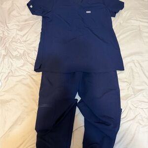 Figs Navy Blue Track Pants & Joggers